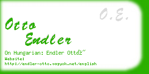 otto endler business card